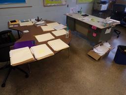 (1) Desk & (1) half round teaching table (Rm 306)
