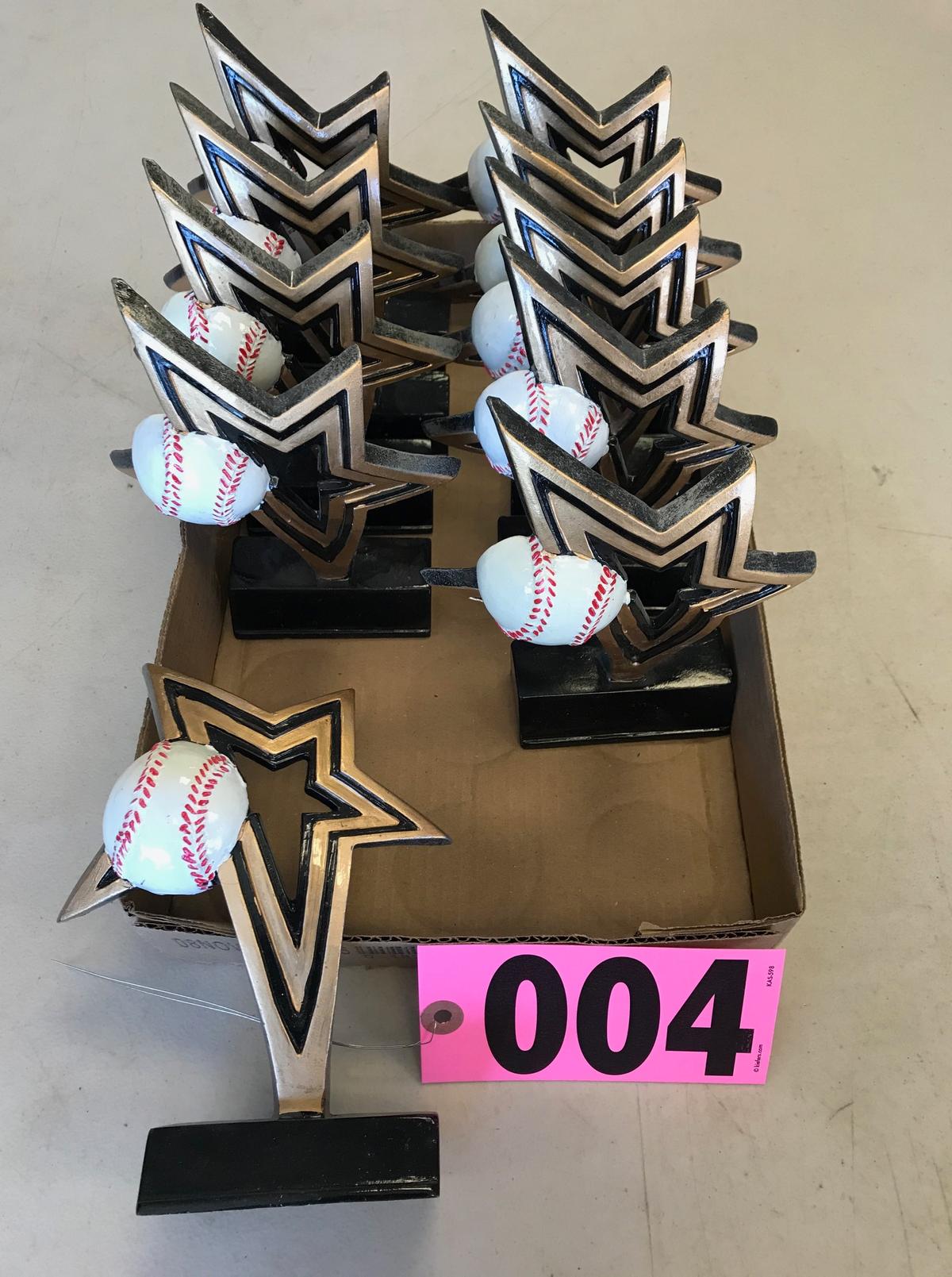 (10) Assorted baseball trophies