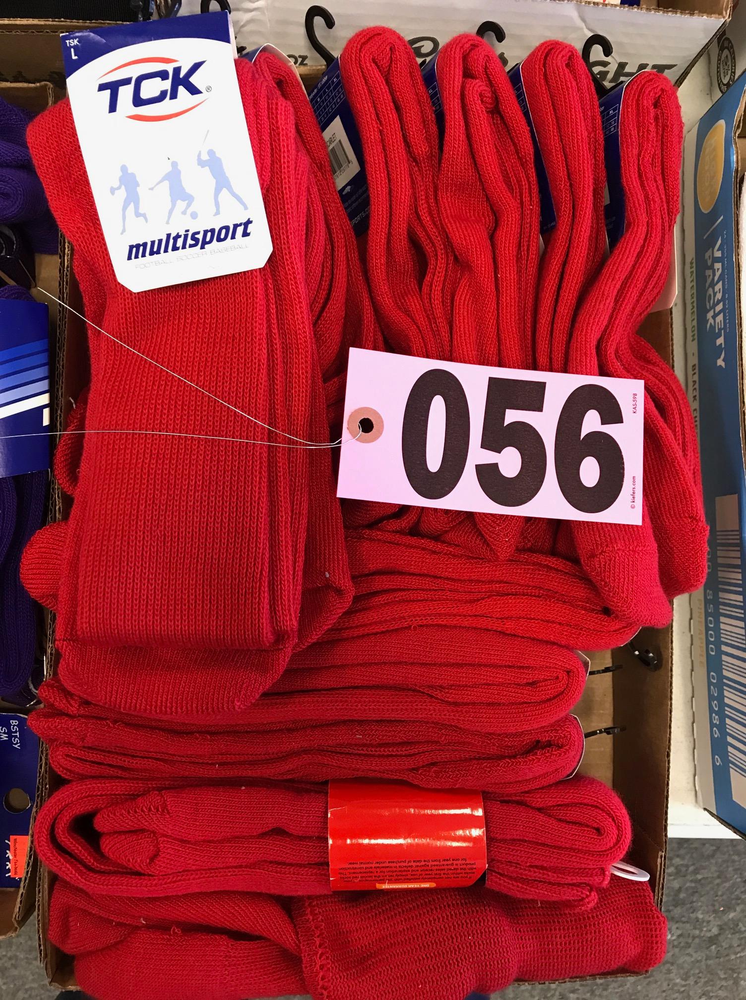 (12) Adult large red socks