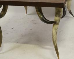 METAL TOP COW HORN TABLE