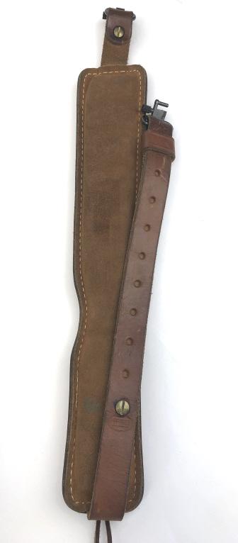 HUNTER TOOLED LEATHER GUN SLING w/DEER SCENE