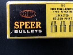 AMMO CAN w/493 WINCHESTER & SPEER .38 CAL. BULLETS