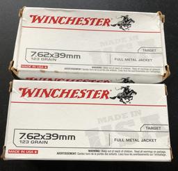 80 RND. WINCHESTER 7.62X39 RUSSIAN 123 GR. FMJ