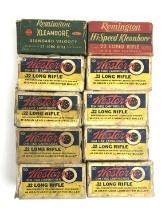 10 BOXES VINTAGE .22 LR AMMUNITION