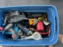 BIN OF TOOLS SNAP-ON, DEWALT, RYOBI, BLUEPOINT