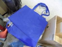 CASE OF BLUE REUSEABLE SHOPPING BAGS