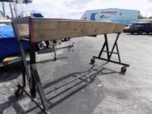 DOUBLE SIDED OUTBOARD MOTOR STAND ON WHEELS