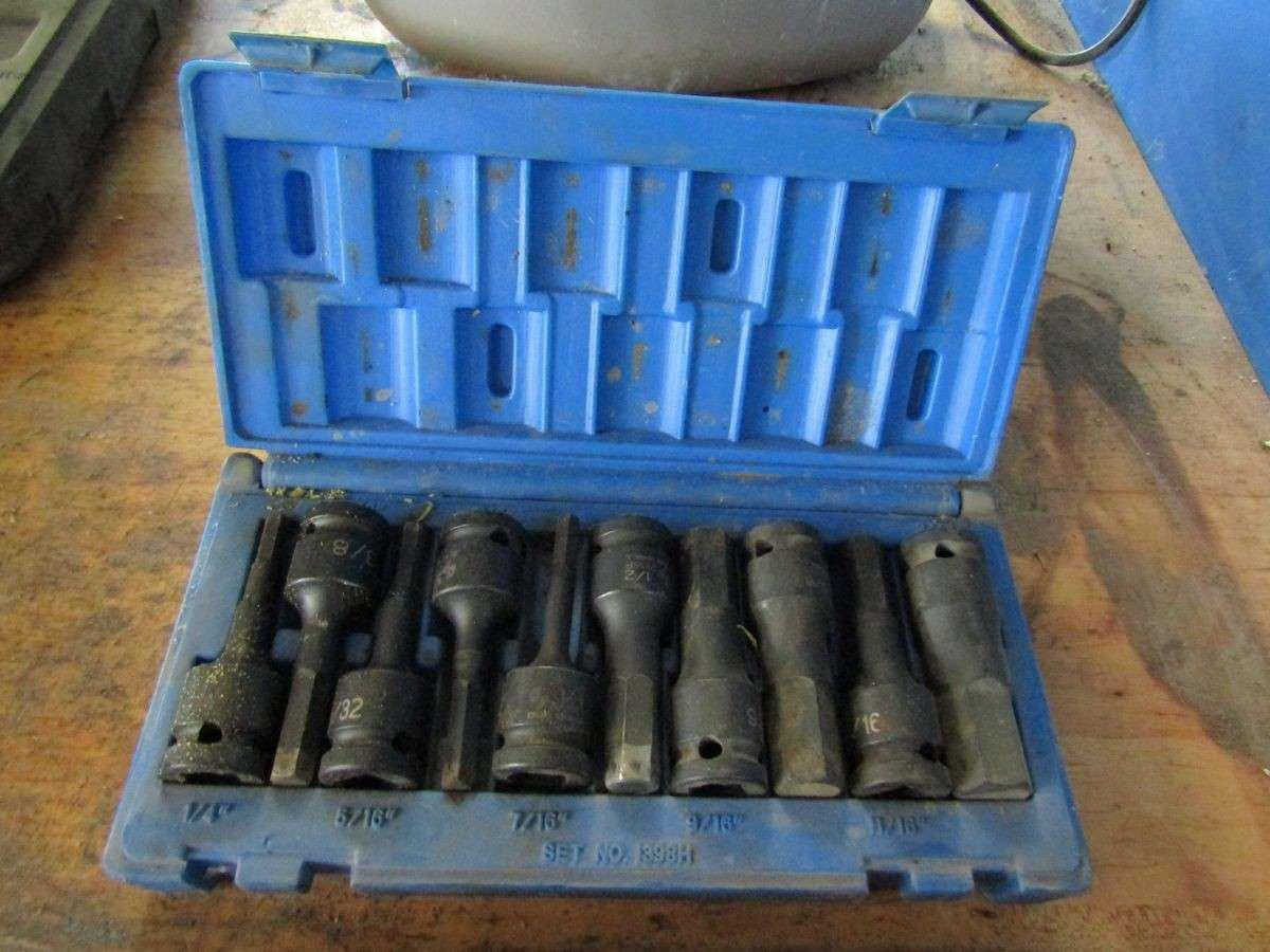 GP (2) 1/2" Drive Impact Allen Socket Sets (1) Model 1398H, SAE, & (1) Mode