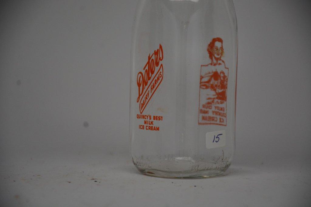 (2) Deters, Quincy , Illinois Milk Bottles