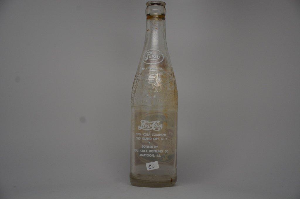 12 oz. Pepsi Cola Bottle, Mattoon, Illinois