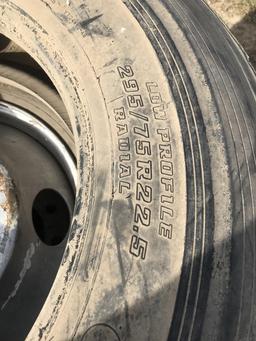 4- R 22.5 Tires w/ 2 Rims