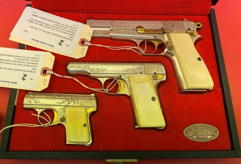 Browning Renaissance Pistol Set .25,.380,9mm Pisto