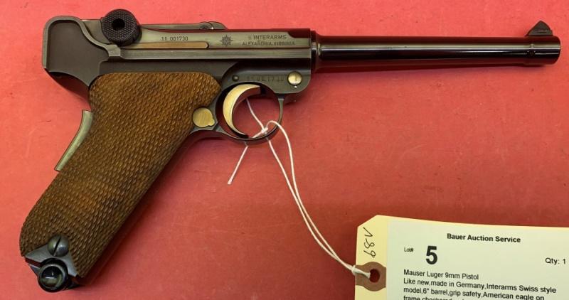 Mauser Luger 9mm Pistol