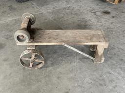 Steel Wheel Cart w/Grindstone Mandrel