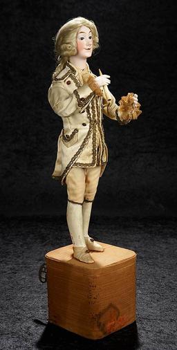 French Bisque Automaton "Marquis Smoker" by Leopold Lambert, Character Face 9000/13,000