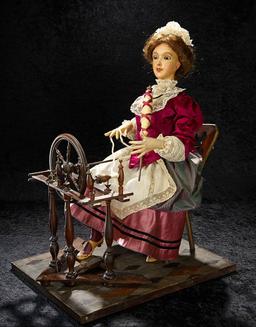 French Musical Automaton "Lady at the Spinning Wheel" by Gustav Vichy 12,000/16,000