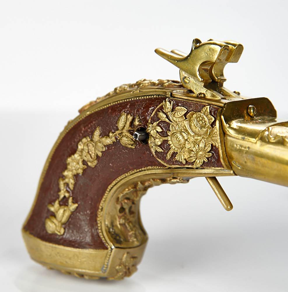 Extremely Rare French Pistolet a Oiseau Chanteur by Bontems 27,000/38,000