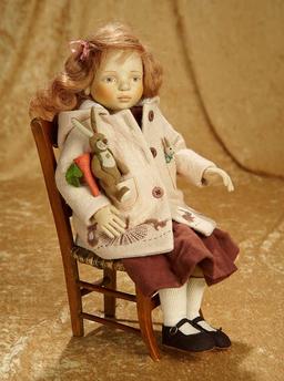 16 1/2" Felt red-haired girl "Bunny" by Maggie Iacono, original box, 1999. $600/900