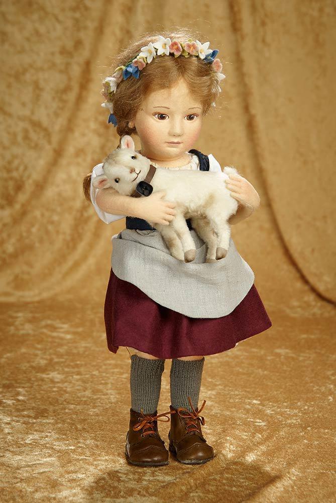 18" Felt "Heidi and  Snowflake" by R. John Wright. mint in original box, #157/500. $700/900