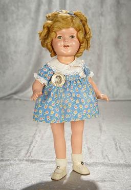 15" American composition Shirley Temple by Ideal in original tagged costume. $400/600