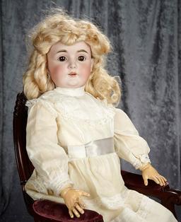 33" German bisque child, 164, by Kestner with original body and body finish. $500/700
