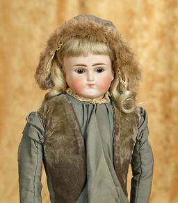 21" German bisque closed mouth doll,model 698, Alt Beck & Gottschalk, antique costume. $400/600