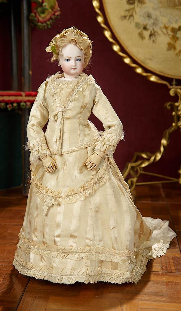 French Bisque Wooden-Bodied Poupee "Lily"  Lavallee-Peronne of Poupee de Nuremberg 5500/7500