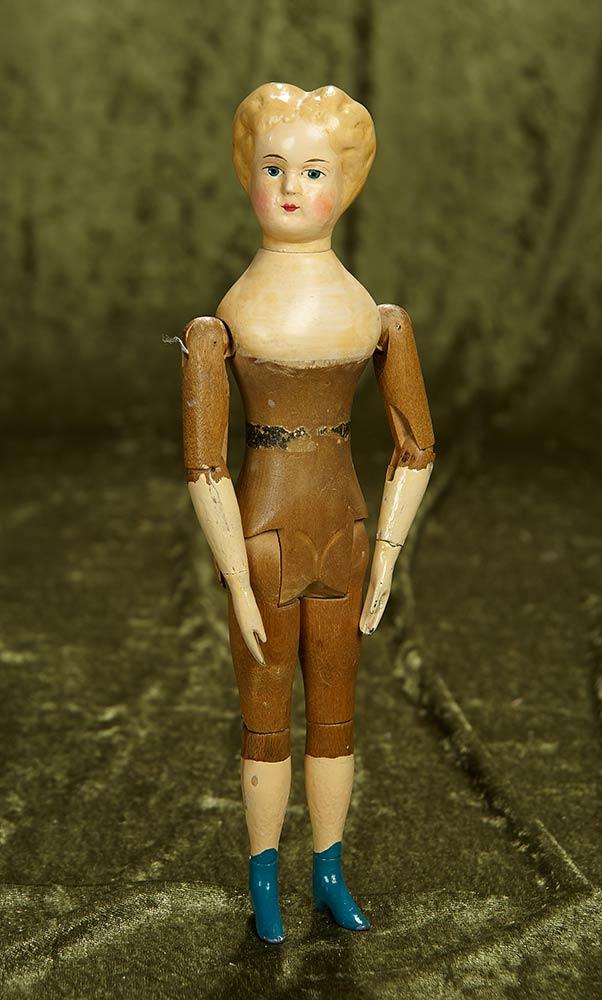 11 1/2" American wooden Doll by Mason and Taylor. $600/900