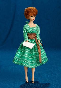 Titian Bubble-Cut Barbie, 1st issue, 1961, in "Swinging Easy" Ensemble. $300/400