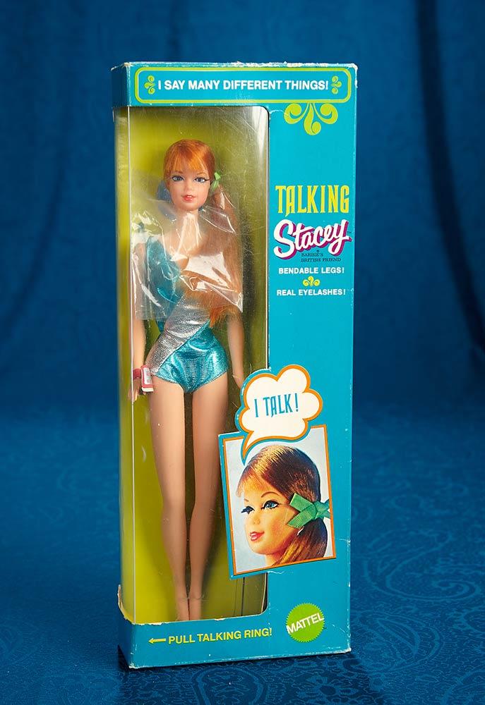 Talking Stacy with Bendable Legs in Original Box. 1970. $200/300