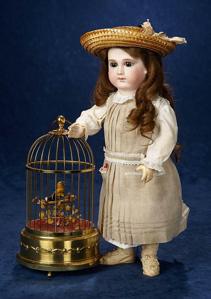 German Mechanical Singing Bird in Cage by Karl Griesbaum 500/700