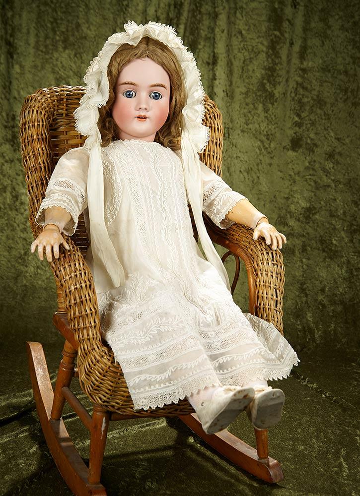 32" German bisque child by Handwerck with exquisite antique dress. $500/700