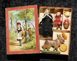 German Presentation of Little Red Riding Hood in Box with Accessories 400/600
