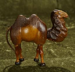 8" American wooden double-humped camel by Schoenhut. $400/500