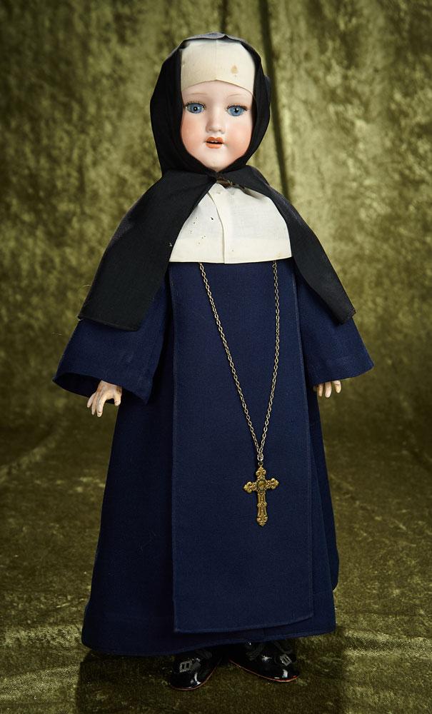 23" German bisque child by Marseille in original nun's habit. $300/400