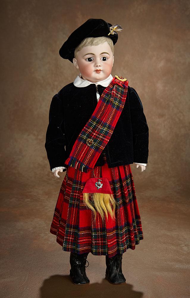 German Bisque "American Schoolboy" in Original Superb Scottish Costume 500/700