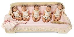 "Dionne Quintuplets" Presented in the Earliest-Model Bed, 1935 600/800