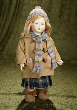 17" "Florence" with wooden ball-jointed body by Lynne & Michael Roche. $500/700