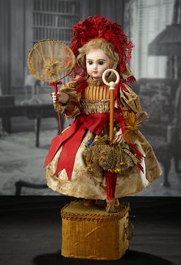 French Musical Automaton "Little Girl with Butterfly Net" by Leopold Lambert 6000/8500