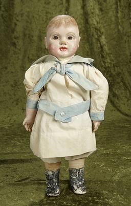 21" American cloth Philadelphia Baby for J.B. Sheppard with antique costume. $1200/1600