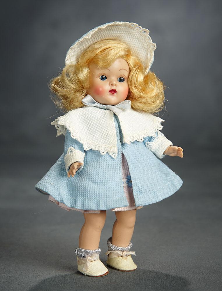Blonde Painted-Lash Ginny in Blue Coat and Bonnet by Vogue 200/400