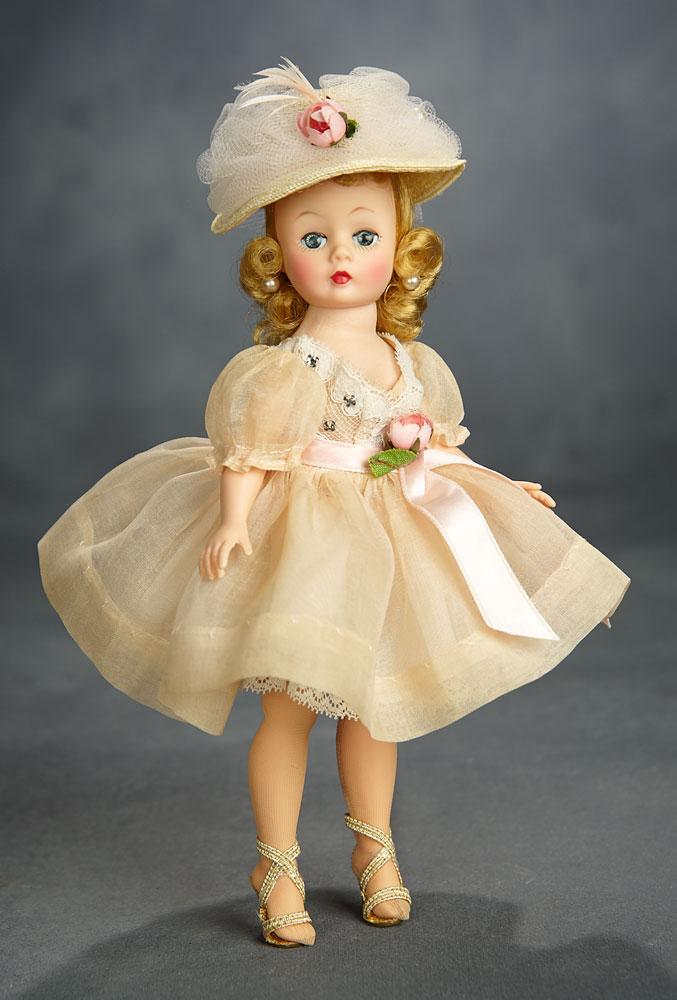 Blonde Cissette in Organdy Dress with Matching Grand Bonnet 400/500