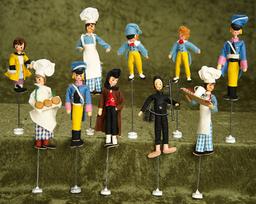 Ten 5" German cloth puppet dolls by BAPS, US Zone. $300/400