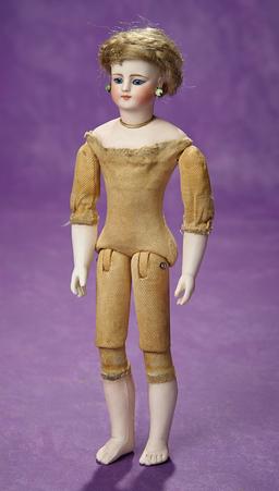 German Bisque Doll with Rare Twill Body by Simon and Halbig 900/1100