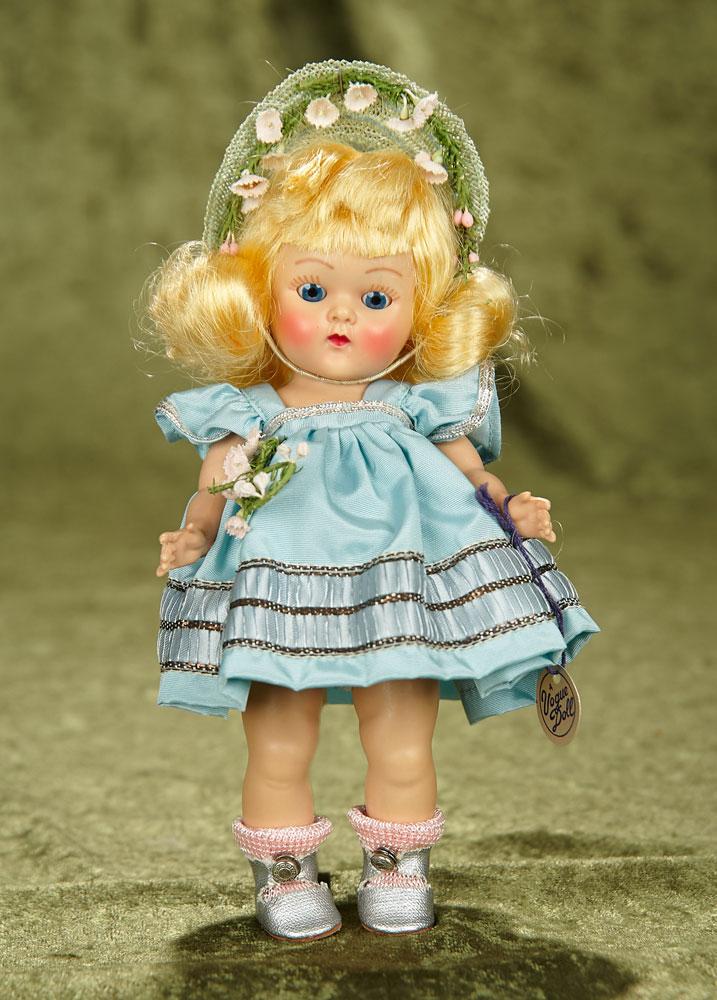 Blonde Painted Lash Ginny as "Cheryl" from Tiny Miss Series with Original Wrist Tag, 1953. $400/500