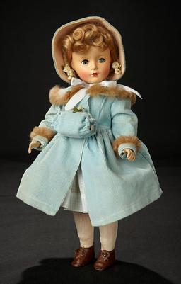 McGuffey Ana in Blue Corduroy Coat with Brown Fur Trim, 1951 1200/1500