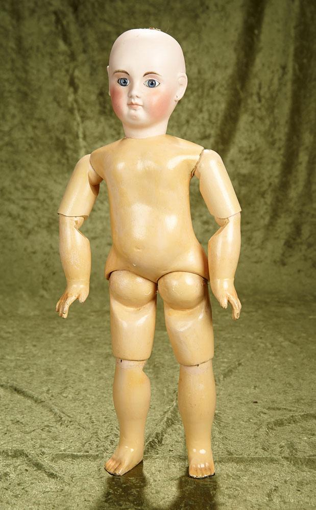 22" French bisque closed mouth bebe marked B.M. by Mothereau, original body