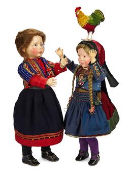 German Art Character Doll with Poignant Expression, Marion Kaulitz in Original Costume 6000/8000