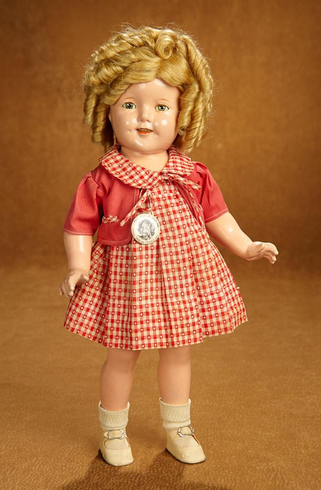 American Composition Shirley Temple by Ideal in Costume from "Our Little Girl" 400/500