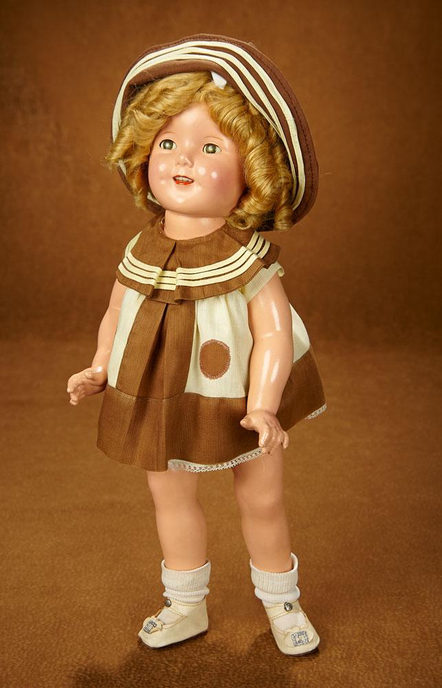 American Composition Shirley Temple by Ideal in Costume from "Little Colonel" 500/700